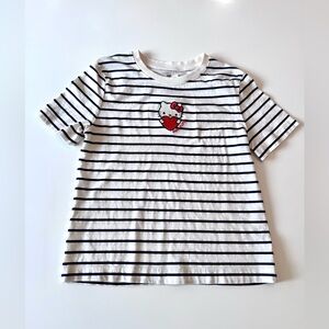 H&M x Sanrio Hello Kitty Striped Kids Shirt, 100% cotton, size 6-7